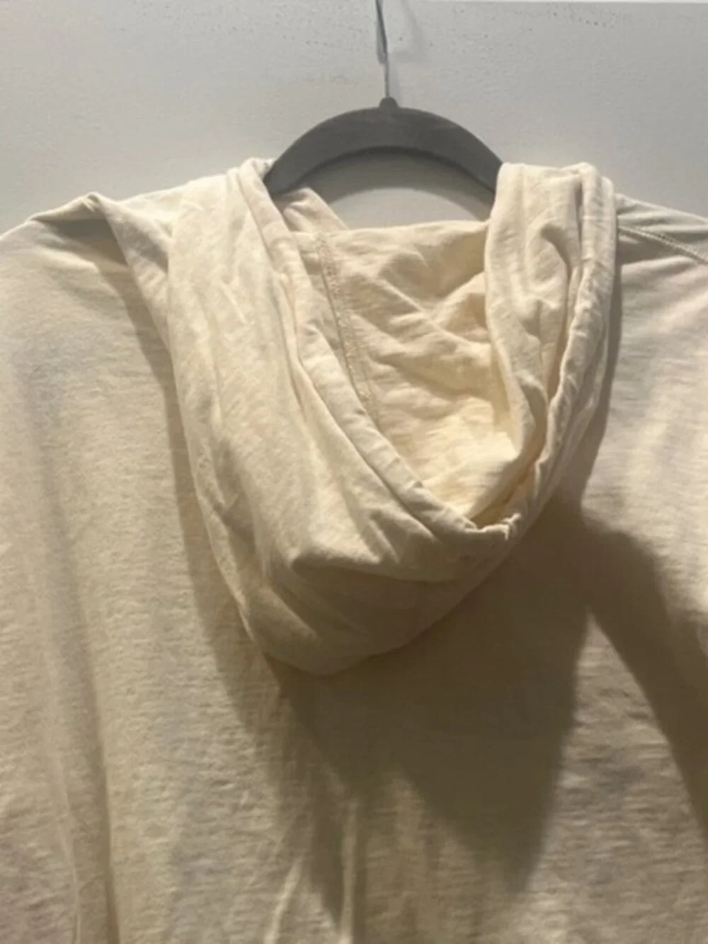 J. Crew Cream Hoodie with Drawstring